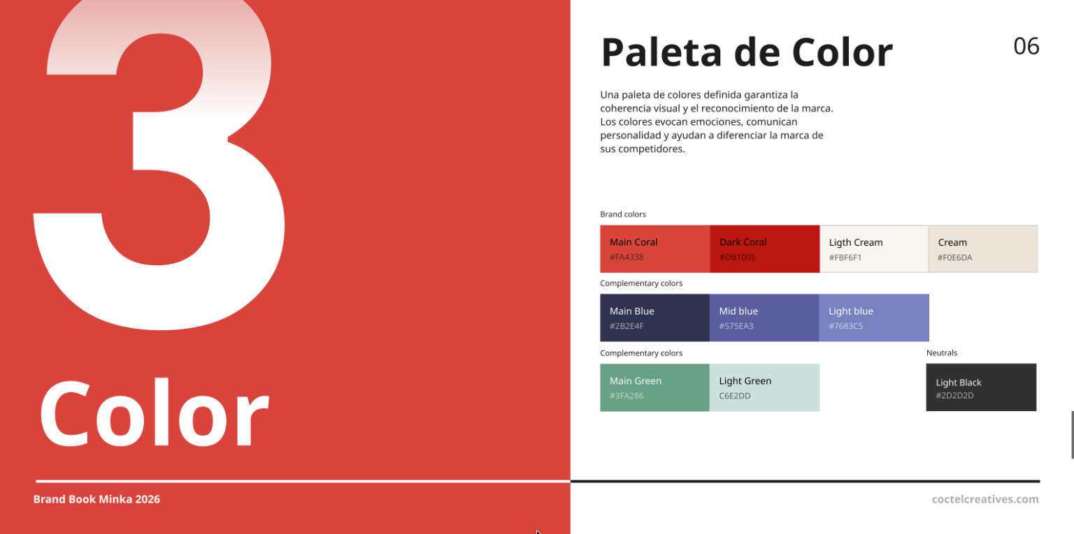 Paleta de color MINKA